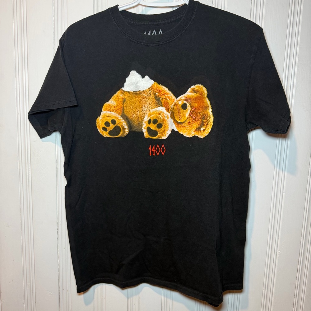 Trippie Redd 1400 Cotton Black T-Shirt with Teddy Bear Goth Punk Metal Med